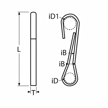 Karabiner Simplex - Edelstahl A2 AISI 304 (30-60mm)