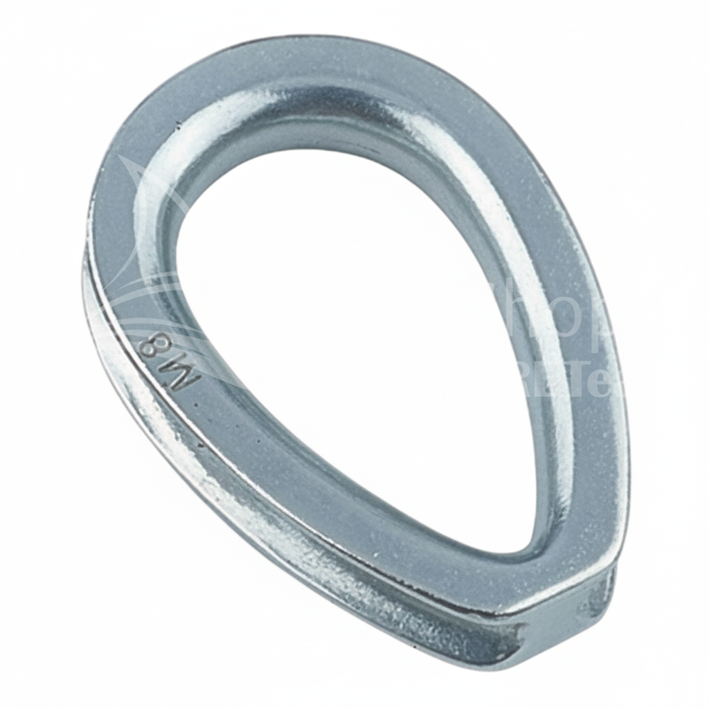 Boyenkausche Edelstahl A4-AISI 316 - Schwere geschlossene Form, 4 Größen für Drahtseil 2-6 mm