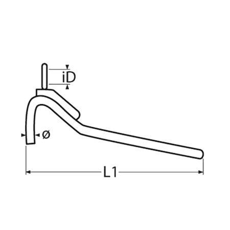 Kettenkralle Edelstahl A4 - Kettensicherung mit gespleißtem Seil 3m