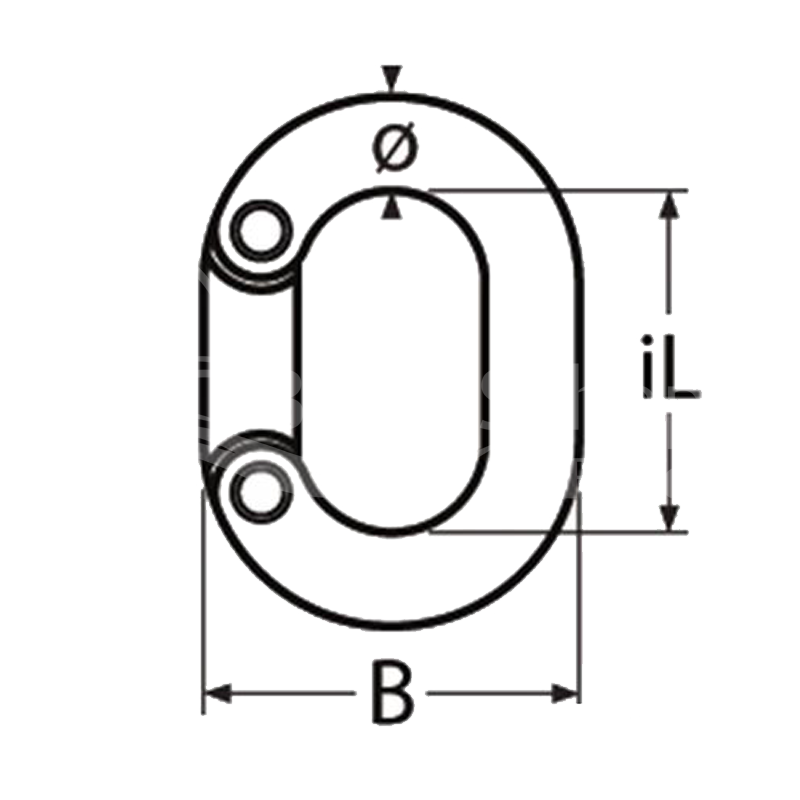 Ankerkettennotglied Edelstahl A4 - Kettennotglied zum Einnieten