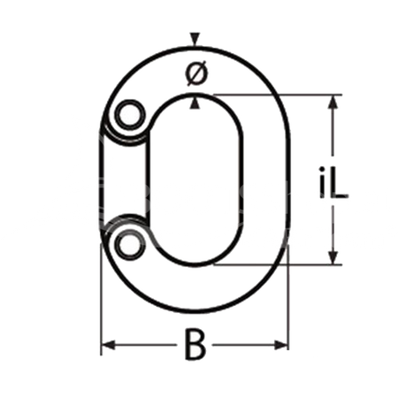 Ankerkettennotglied Edelstahl A4 - Kettennotglied zum Einnieten