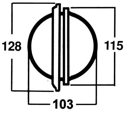Silva Kompass Mod. 100 P Schwarz - Einbaukompass für festen Einbau