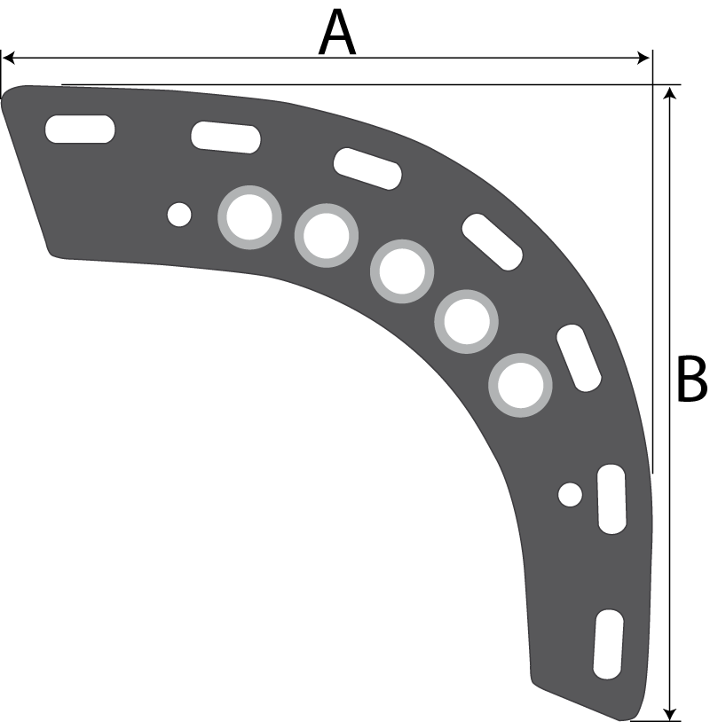 RUTGERSON Schotbrett asymmetrisch eloxiertes Aluminium - 3 Größen