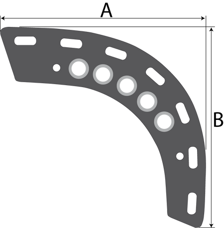 RUTGERSON Schotbrett asymmetrisch eloxiertes Aluminium - 3 Größen