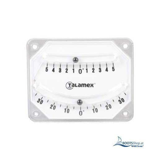 Neigungsmesser Krängungsmesser Clinometer 100x80mm mit Trimmskala