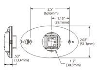 Attwood LightArmor LED Backbordlicht vertikal oval Edelstahl | 2NM | EN/ISO/USCG/COLREGS | bis 20m