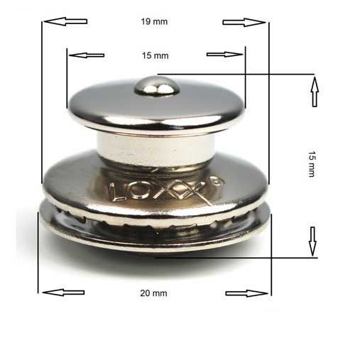 LOXX® Oberteil Messing Schwarz - Großer Planenknopf für sichere Befestigung