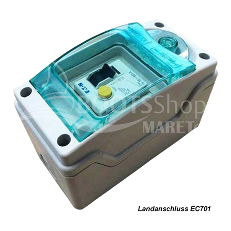 Landanschlusseinheit mit FI/LS Schutzschalter 16A IP65