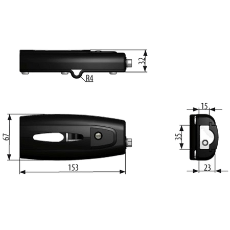 RUTGERSON LIMOUSINE Lattenspanner 1610 schwarz eloxiert - Yachten bis 70 ft