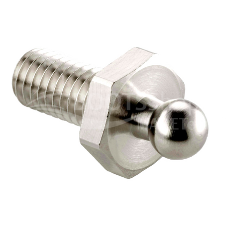 LOXX® Unterteil Schraube M5 Messing verchromt - Bolzen mit Kugelkopf 10mm 100