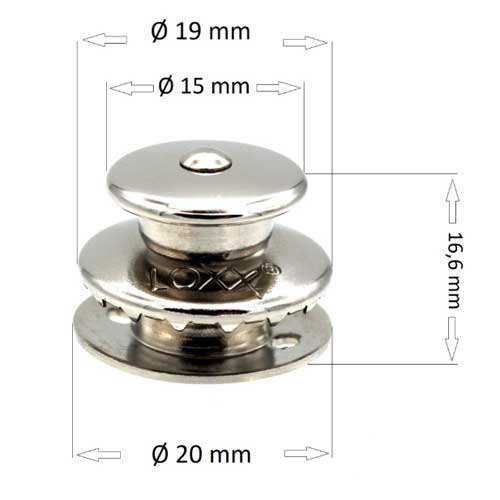 LOXX® Oberteil Edelstahl - Großer Planenknopf für sichere Befestigung
