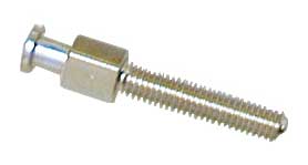 Schnellverschluss System PVC Oberteil Unterteil weiß schwarz Maschinenschraube Holzschraube Blechschraube Maschinenschraube M4 x 20 mm Messing vernickelt MF04