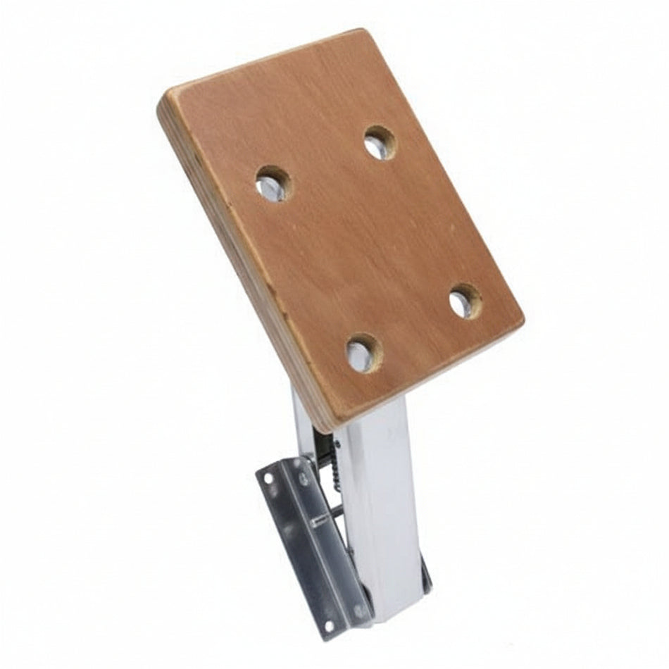 Motorhalterung klappbar Edelstahl A2 bis 10 PS - Außenborderhalterung mit Holzplatte 245x180mm