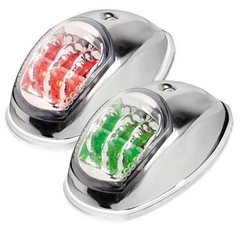 OSCULATI EvoLED Positionsleuchtenset Edelstahl - LED Navigationslichter bis 12m