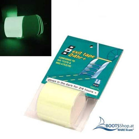 PSP Exit Tape Leuchtstreifen 50mm x 1m - Leuchtet im Dunkeln gem. ISO 15370