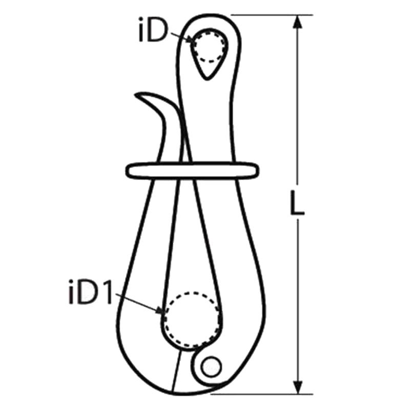 MARETeam Pelikanhaken 8140774100 Edelstahl A4-AISI 316 - 100mm