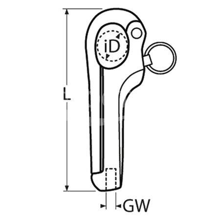 MARETeam Pelikanhaken mit Gewinde Edelstahl A4-AISI 316 - M6 und M10