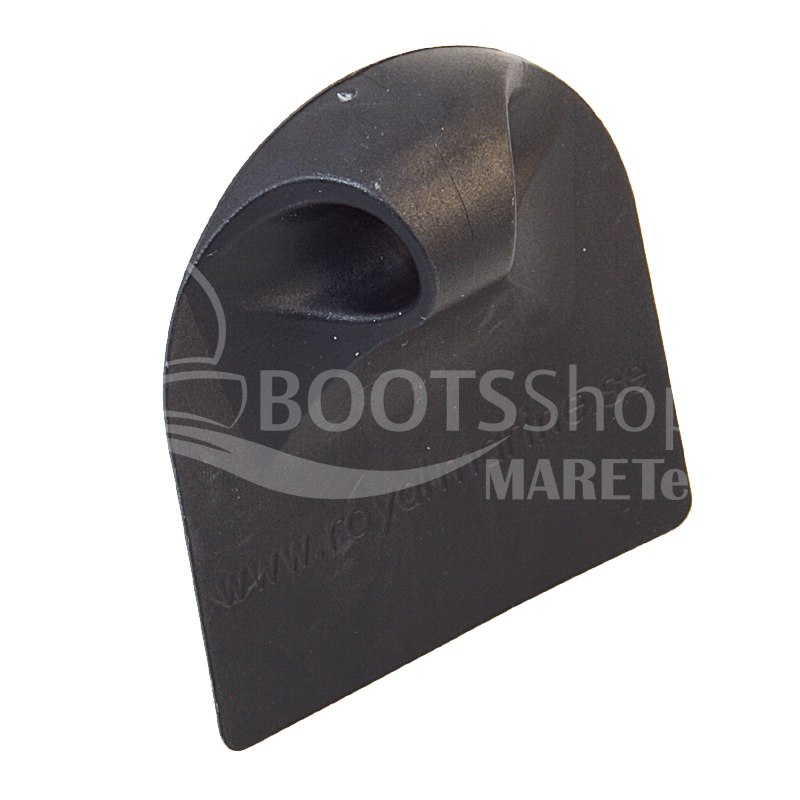 Persenninghaken zum Einnähen - Kunststoff Haken, Auge und Rolle schwarz Auge