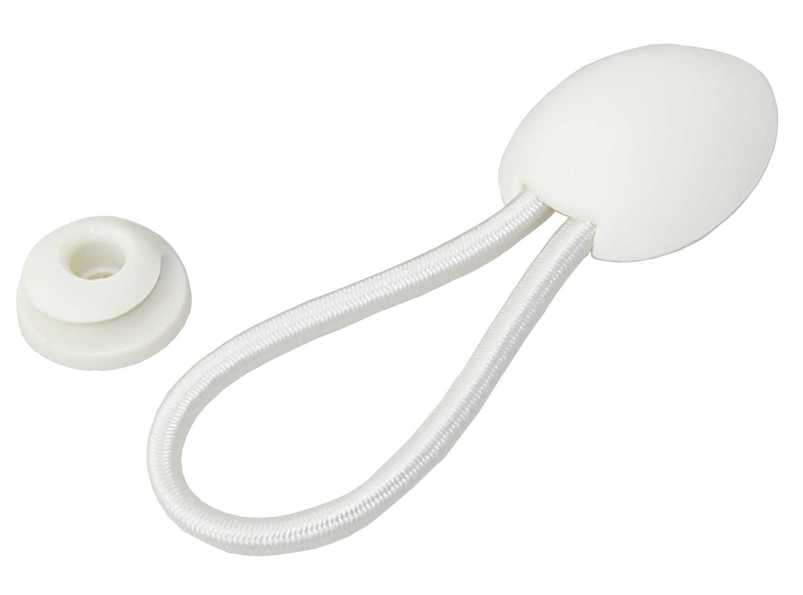 Persenningstroppen Bungee-Loop - mit Tuchmuschel und Gummileine schwarz/weiß weiß