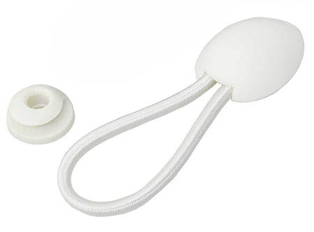 Persenningstroppen Bungee-Loop - mit Tuchmuschel und Gummileine schwarz/weiß weiß