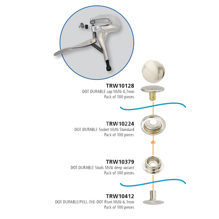Dot Durable Starterset - Planenknopf Oberteil mit Pres-N-Snap Werkzeug