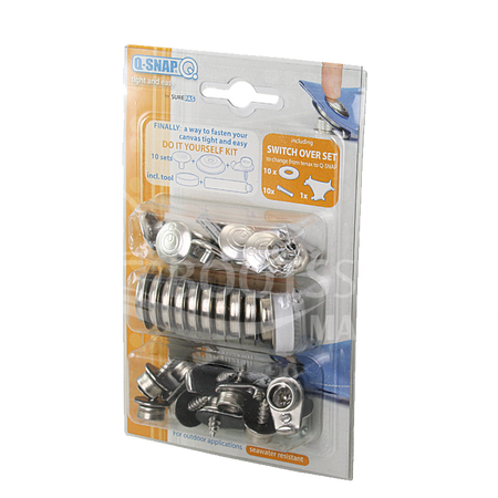 Q-SNAP SB-Pack - Komplettes Starterpaket mit 10 Druckknöpfen und Werkzeug