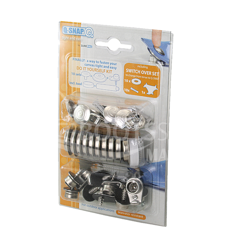 Q-SNAP SB-Pack - Komplettes Starterpaket mit 10 Druckknöpfen und Werkzeug