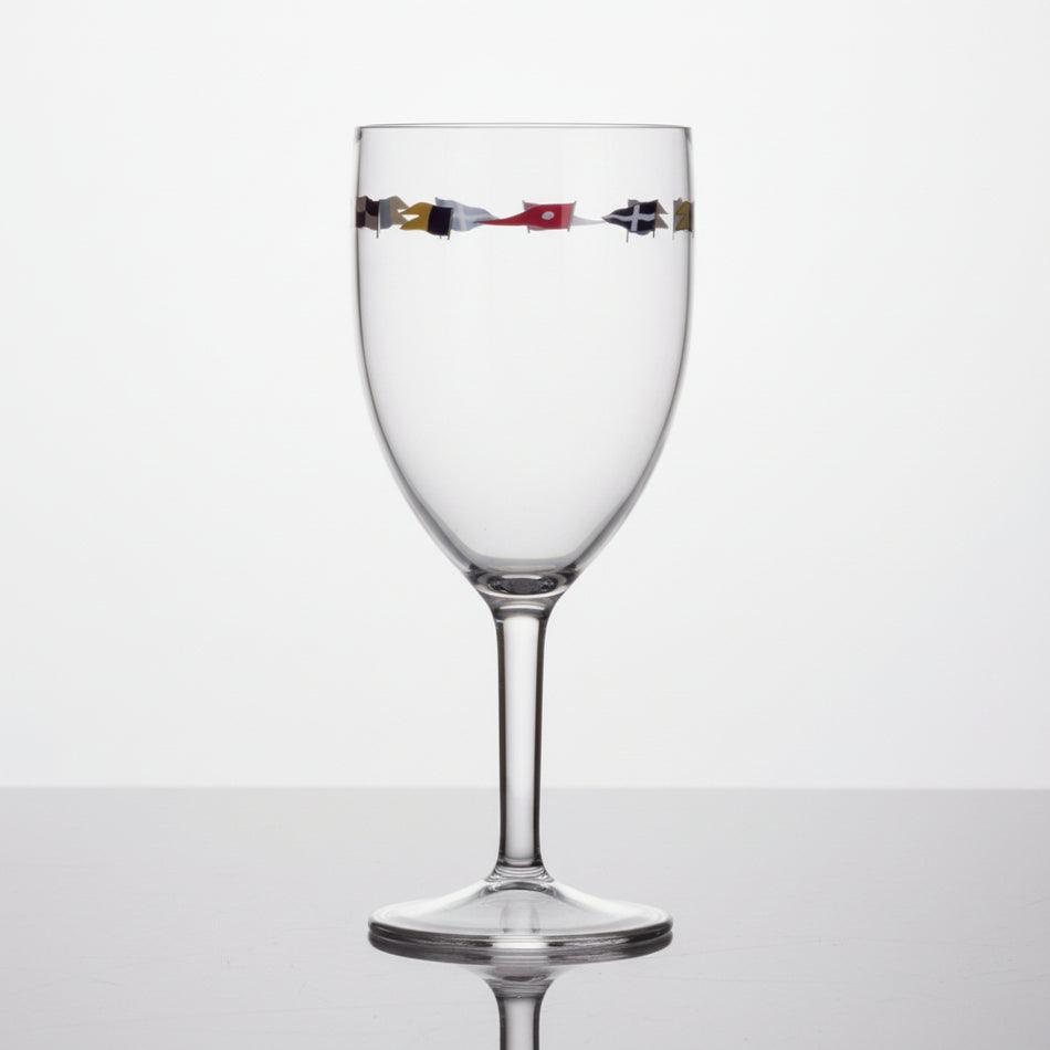 Marine Business Weingläser Regata - Bruchsichere Weingläser mit Flaggen-Dekor
