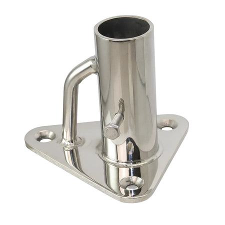 Relingsfüße Edelstahl 1.4401 - 25mm gerade und 6° Winkel gerade