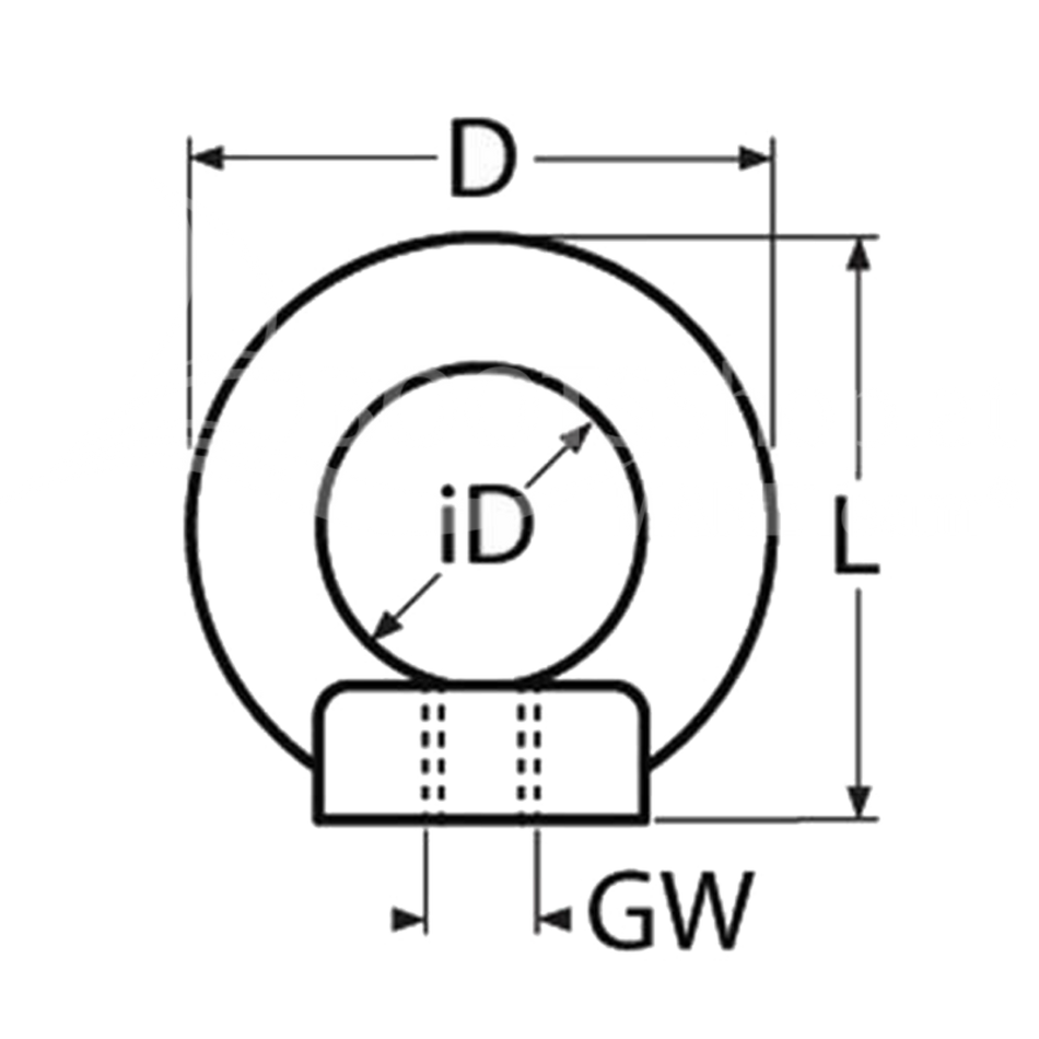 Ringmutter Niro Edelstahl AISI 316 – M5 bis M12, ähnlich DIN 582