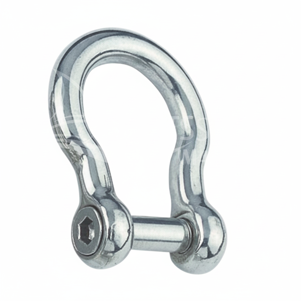 Rundschäkel mit Innensechskant geschweift - Edelstahl A4-AISI 316