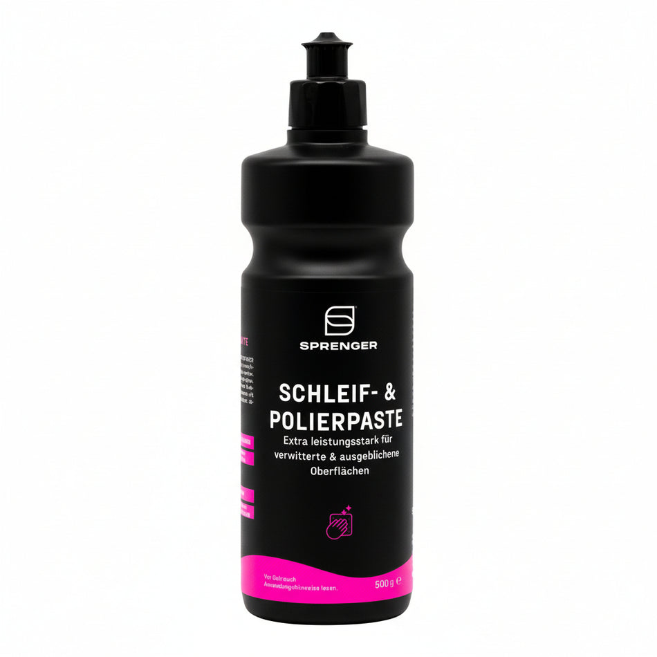 SPRENGER Schleif- & Polierpaste 500ml – Schleifpolitur für verwitterte Oberflächen