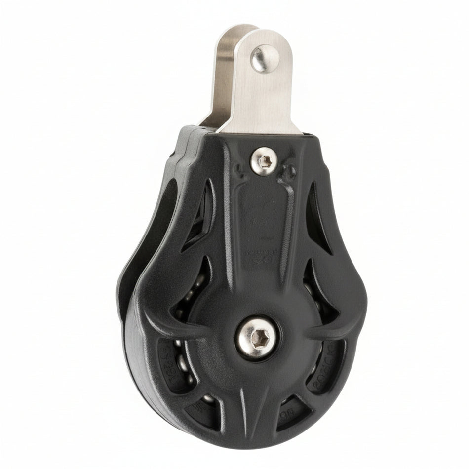 WICHARD Einfachblock gleitl. 70mm, Seil 14mm, Gabel