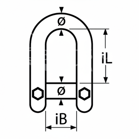 Rundschäkel mit Innensechskant - Edelstahl A4-AISI 316