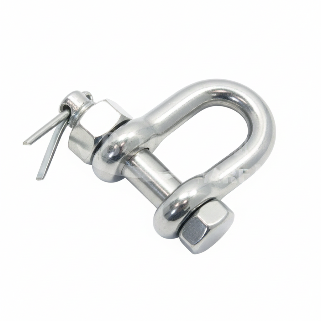 Rundschäkel mit Sicherungsbolzen – Edelstahl A4 AISI 316 geschmiedet