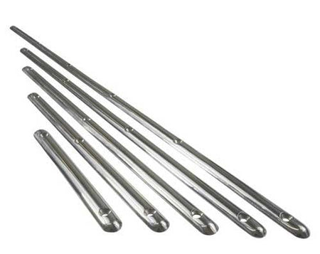 Scheuerleiste Edelstahlprofil halbrund massiv - 150mm x 13mm