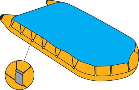 CLAMCLEAT Seilhaken Acetal weiß - Laschhaken für RIB-Verdecke 5-6mm
