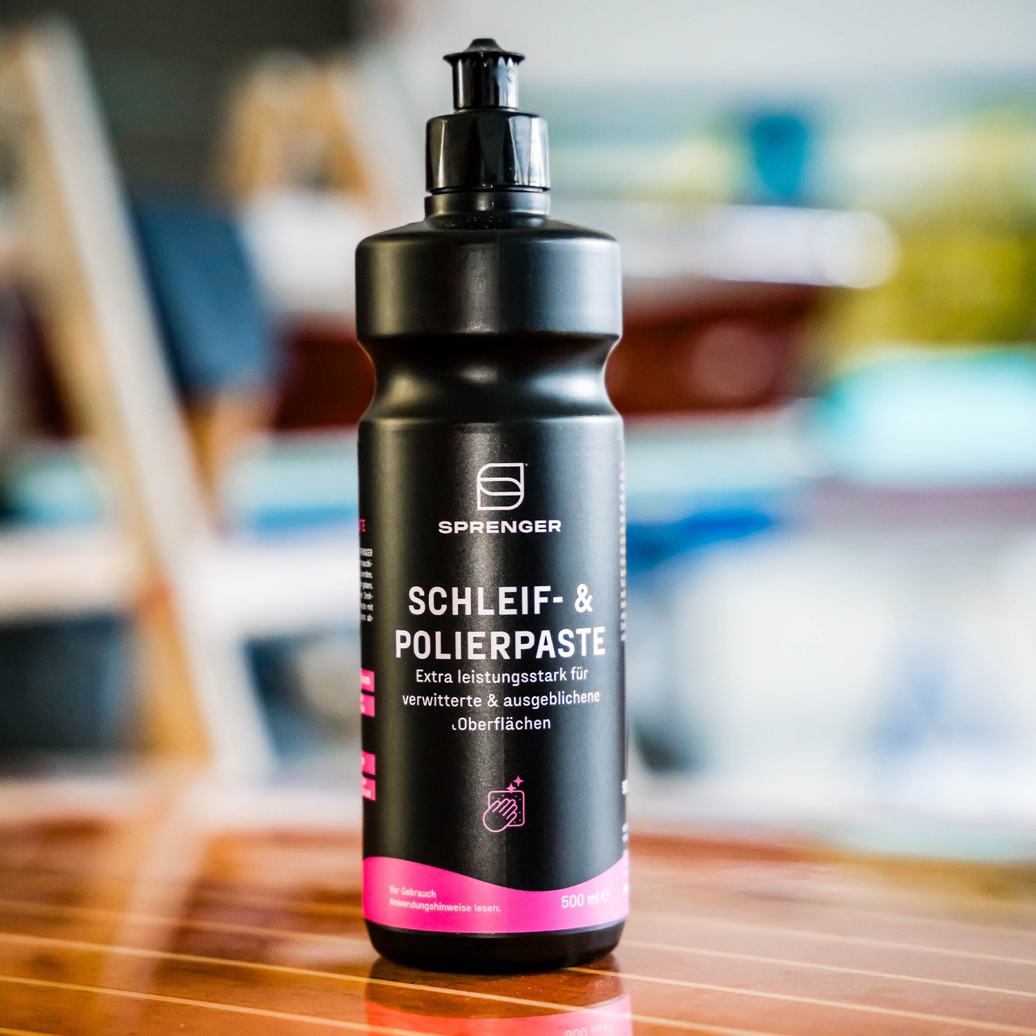 SPRENGER Schleif- & Polierpaste 500ml – Schleifpolitur für verwitterte Oberflächen