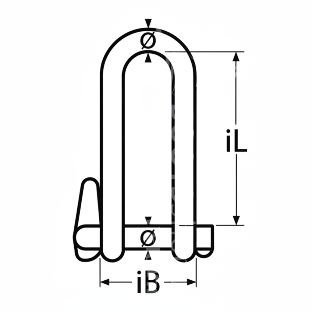 Schlüssel-Schäkel - Edelstahl A4-AISI 316
