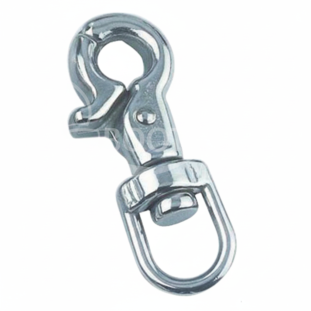 Schnapphaken mit Wirbelauge – Edelstahl A4 AISI 316