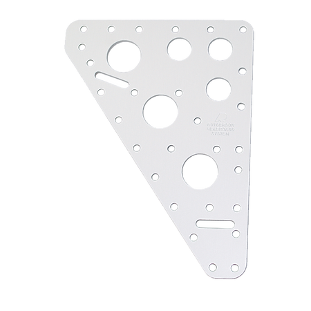 RUTGERSON Kopfbrett Light Aluminium 135x185x220mm mit Gurtband-Ausfräsungen