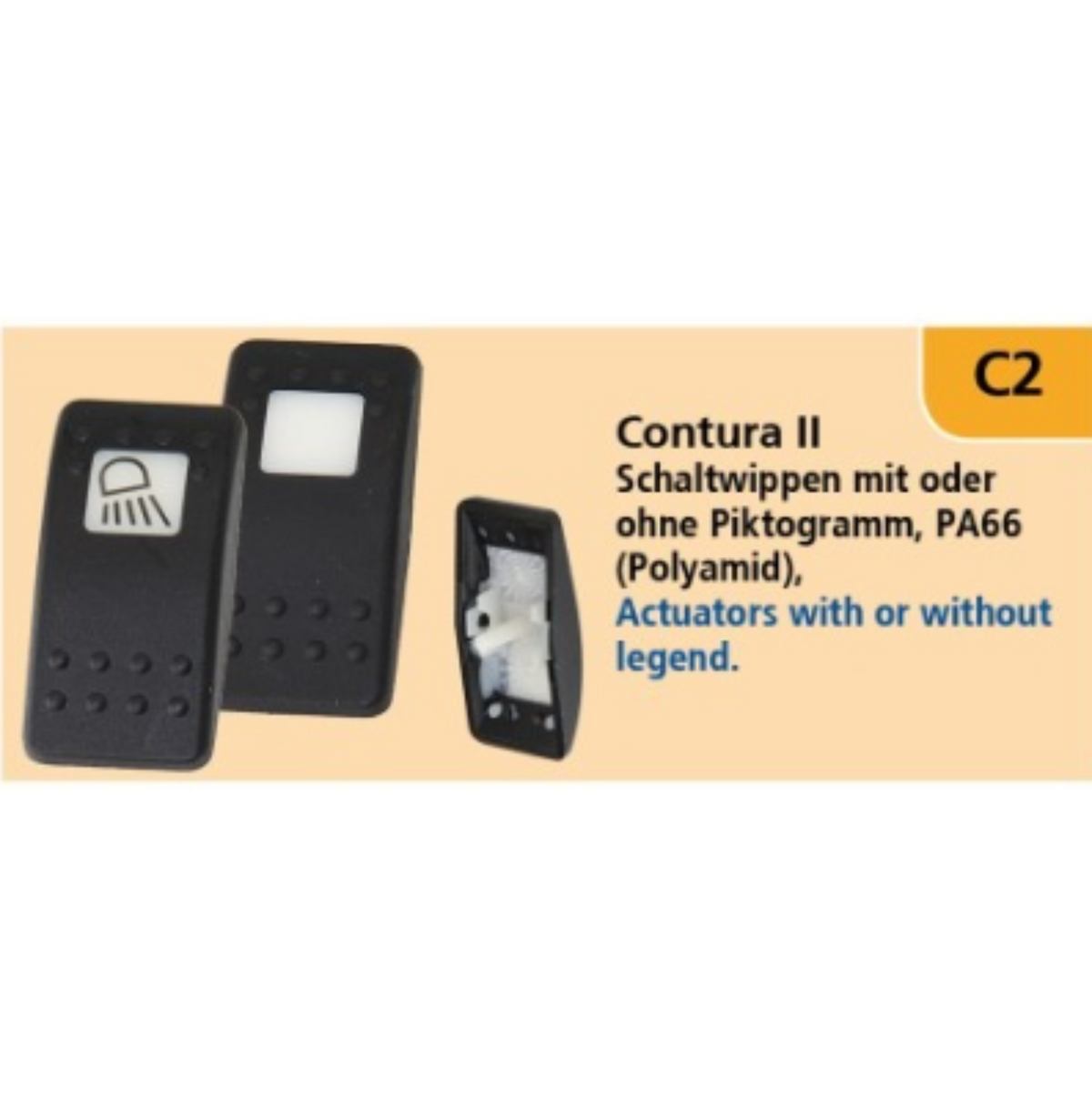 CARLING Schaltwippen Contura V & II - Wippschalter-Kappen mit Piktogrammen