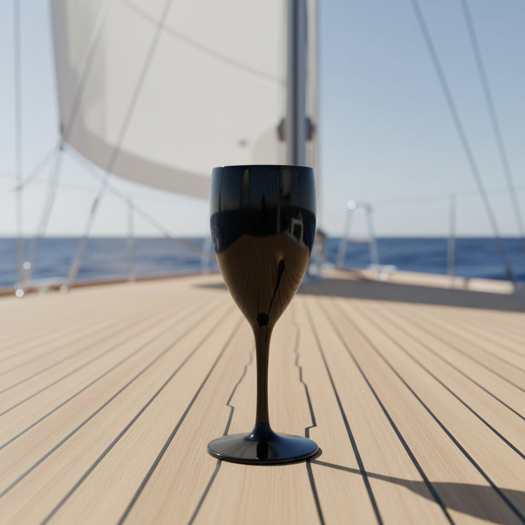 Sektglas schwarz Polycarbonat 207mm - Spülmaschinenfest MW1012S