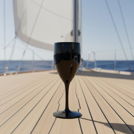 Sektglas schwarz Polycarbonat 207mm - Spülmaschinenfest MW1012S