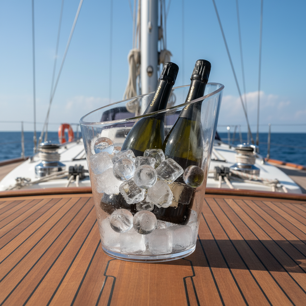 Sekt-Kübel transparent Polycarbonat 230mm - Champagner-Kübel spülmaschinenfest MW1001