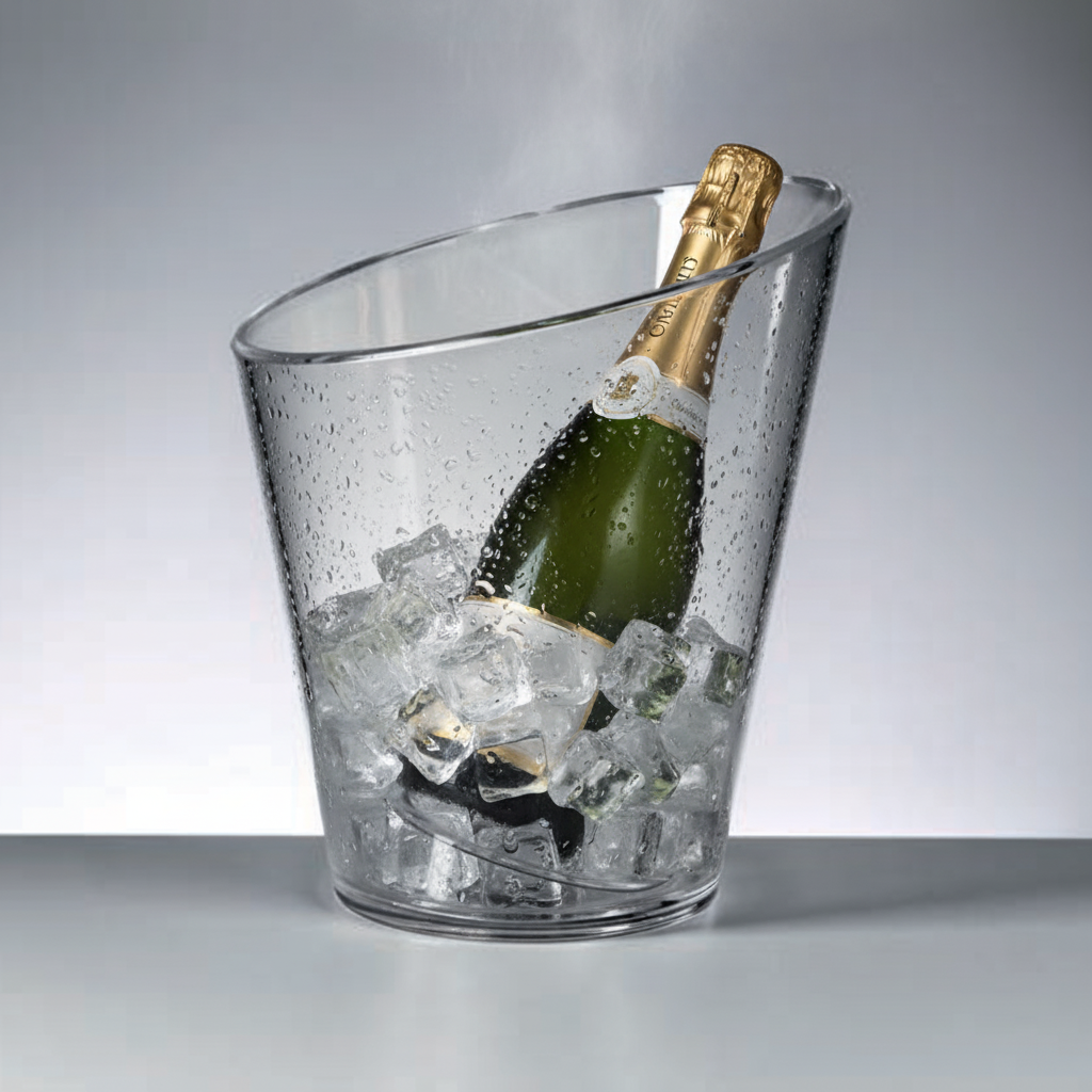 Sekt-Kübel transparent Polycarbonat 230mm - Champagner-Kübel spülmaschinenfest MW1001