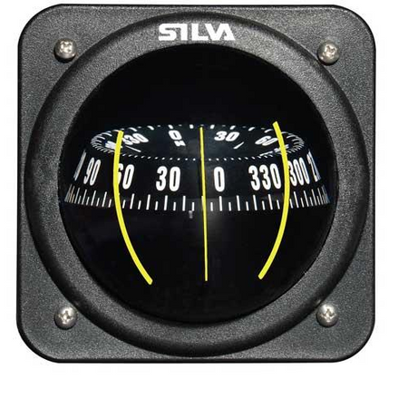 Silva Kompass Mod. 100 P Schwarz - Einbaukompass für festen Einbau