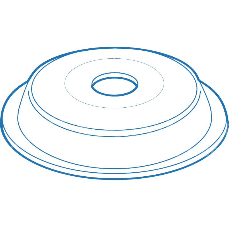 Q-SNAP Q-SOCKET Edelstahl - Befestigungsring für Tuchunterseite