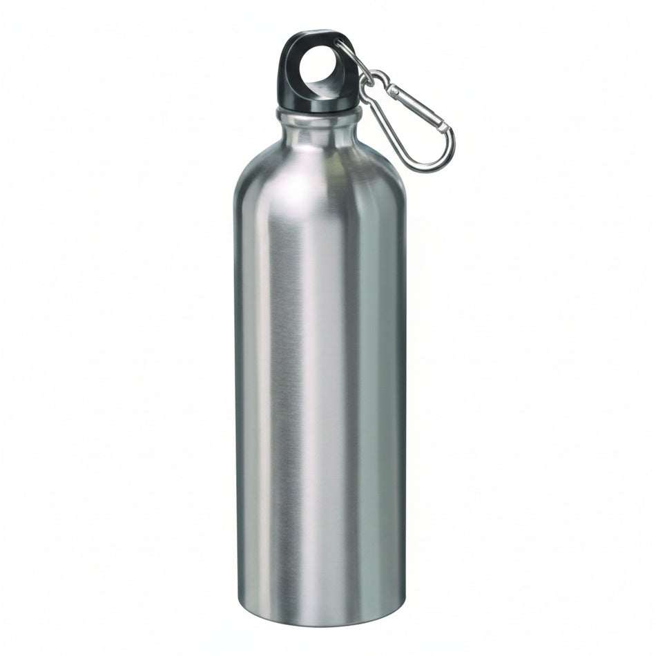Marinetech Sportflasche 0,75 L Edelstahl mit Alu-Karabiner