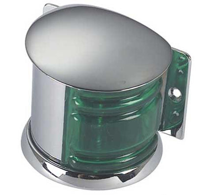 Forresti & Suardi Positionsleuchten Set - Backbord Steuerbord Heck Messing verchromt 12V Steuerbord